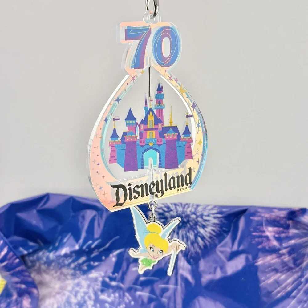 Disneyland‎ 70th Anniversary Tinkerbell Sleeping Beauty Castle Mobile Ornament E